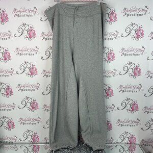 Free People intimately jogger ribbed oversized comfy Gray Ribbed Wide-Leg Pants